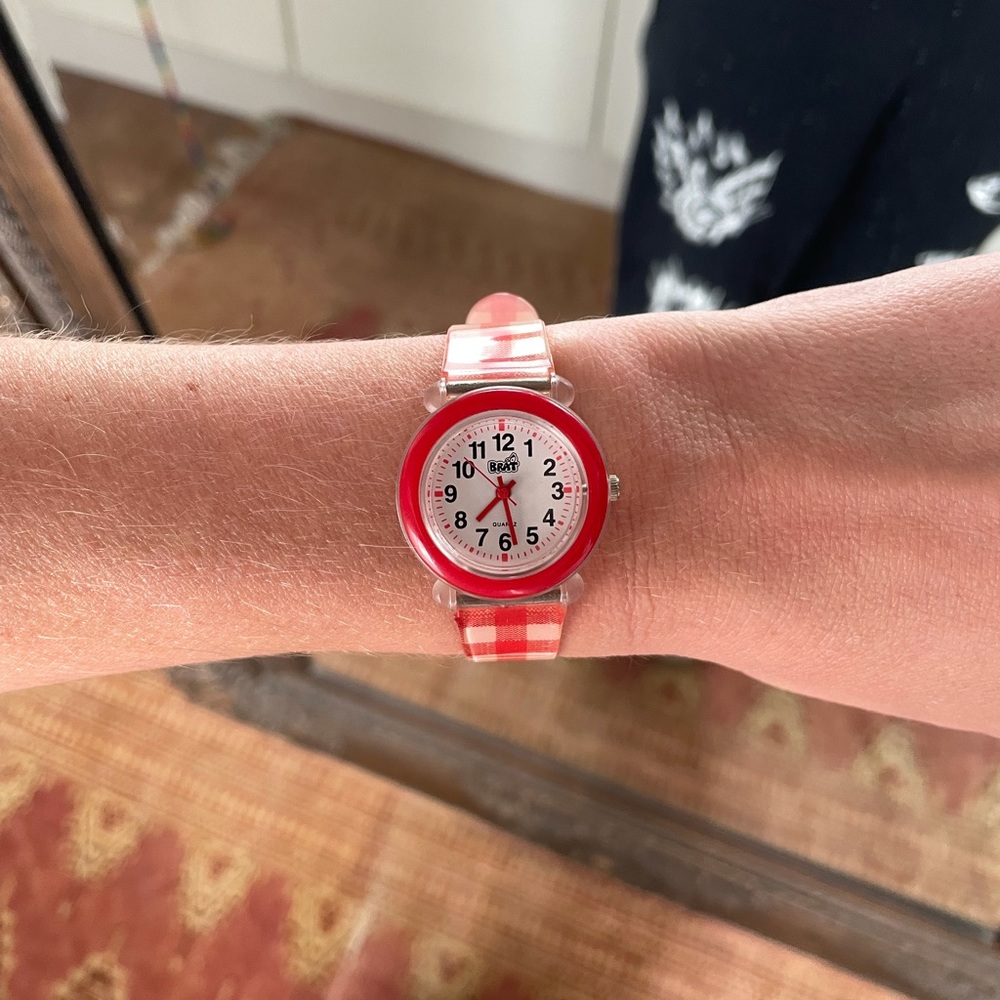 Red Gingham “Brat” Watch